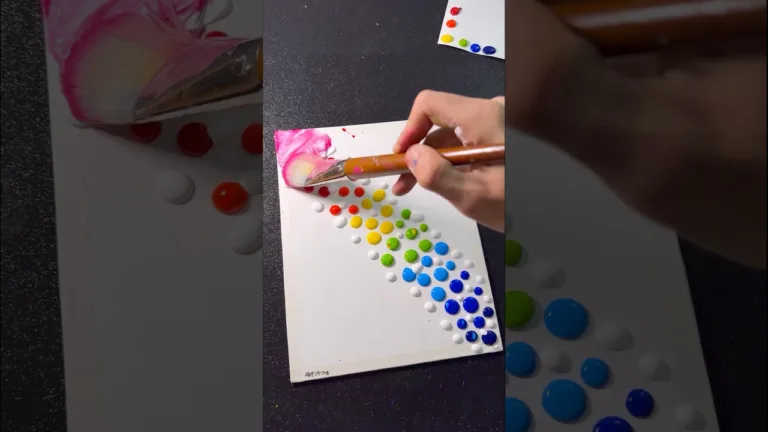 Easy Painting Idea Using a Big Brush! 🫶✨🎨 #artwork #shorts #art