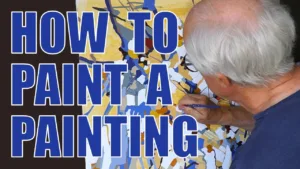 How to paint an abstract painting from start to finish. Acrylic painting tutorial.