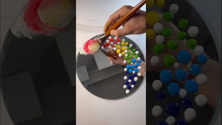 Let’s Paint A Mirror with Rainbow Colors! 🌈 #creativity #art #painting #diy