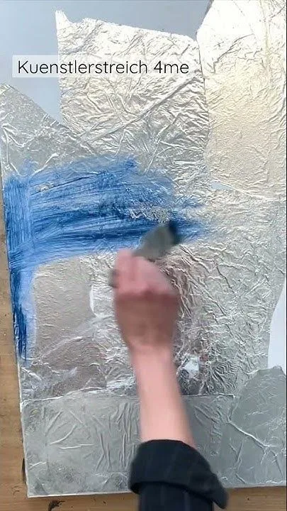 🤩 abstrakt Malen 💛 für Anfänger auf Aluminium Folie #abstractpainting #shorts 3 e7cd709d2402c2f30a61eac2c6926571