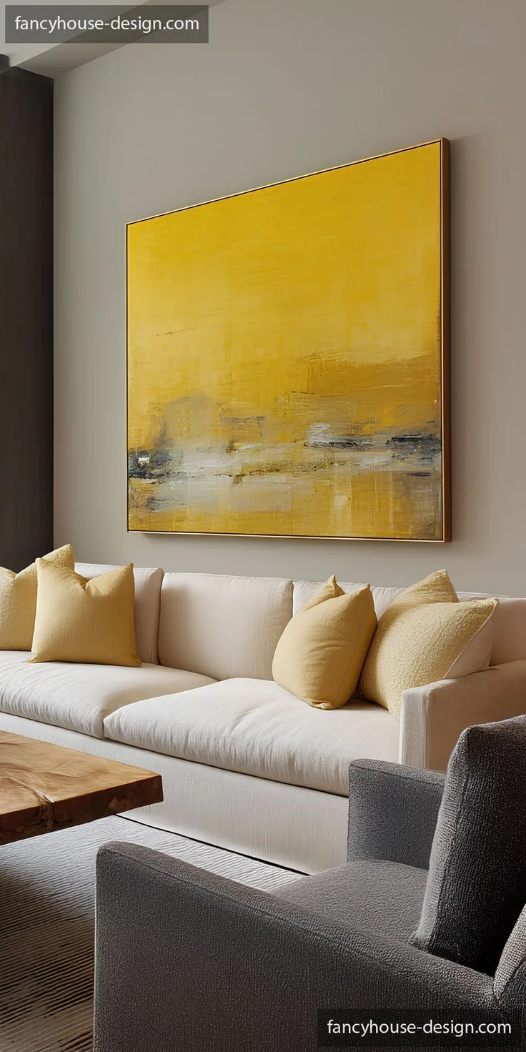 A simple wood chair fits a yellow living room. 3 21ec64965cef8bf3097b1874d66c7427