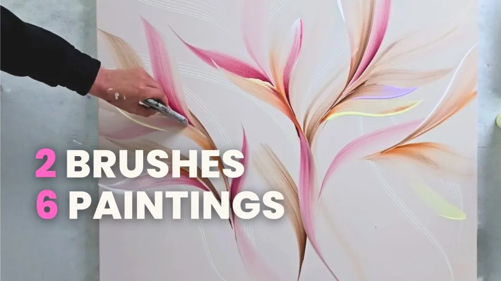 6 Ways to Paint Abstract Botanicals Using just Two Brushes