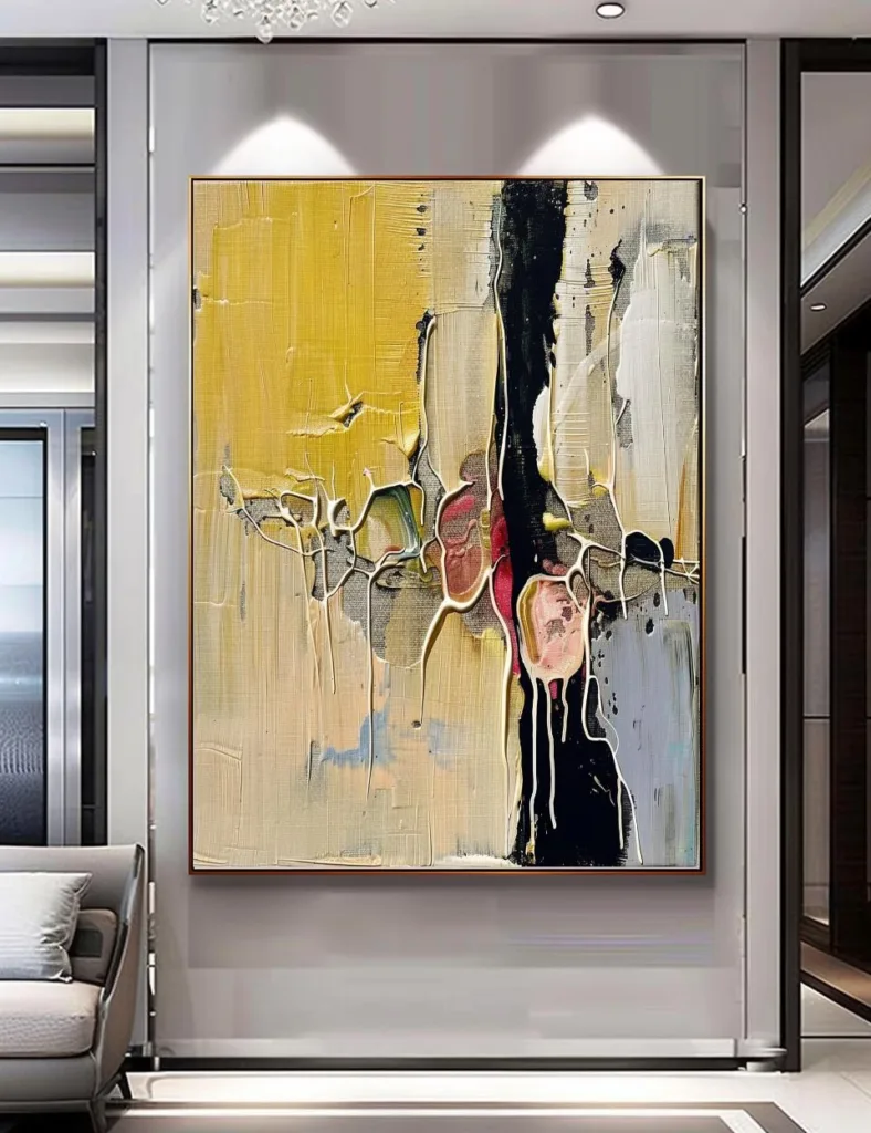 Terracotta Colors Abstract Wall Art - Large Textured Modern Canvas Painting for Living Room or Office Decor, No Frame 4 9dc05b9a3d208887140466a70f4a62f8