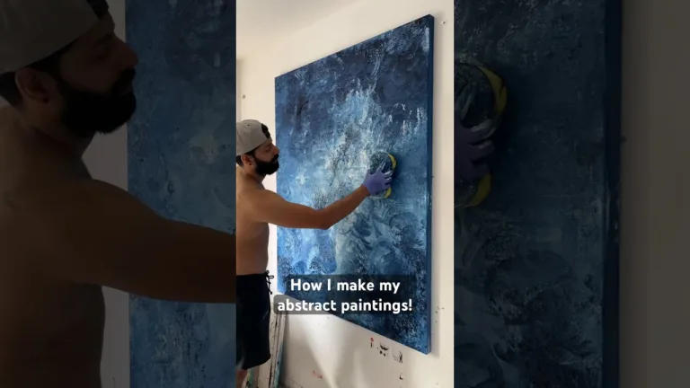 A simple technique using a sponge to make this #abstractpainting #abstractart #abstract