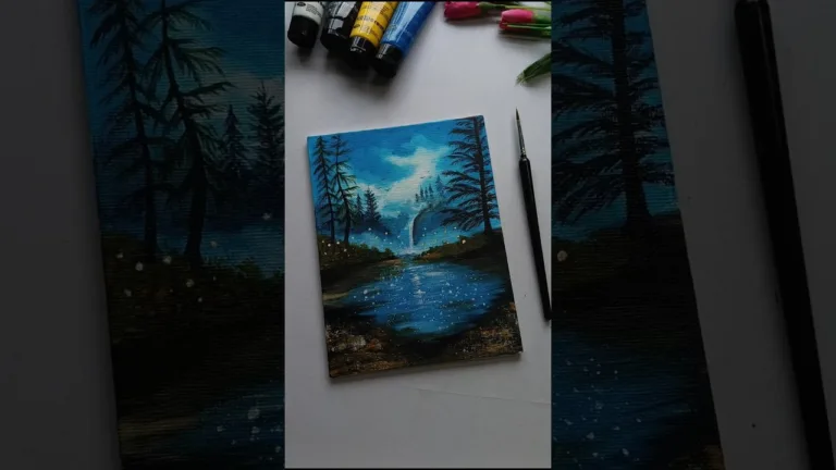 Acrylic painting #mini canvas painting #art#shorts.. 2 Acrylic painting #mini canvas painting #art#shorts..