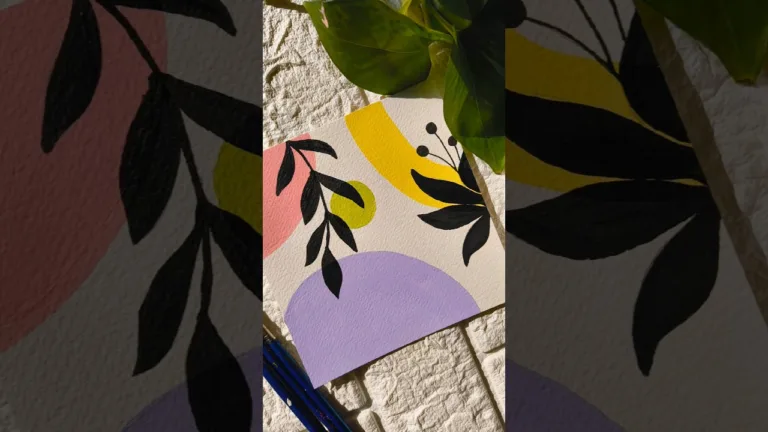 Boho Canvas Painting Idea 😍🌿 #shorts #acrylicpainting #boho #painting 6 Boho Canvas Painting Idea 😍🌿 #shorts #acrylicpainting #boho #painting