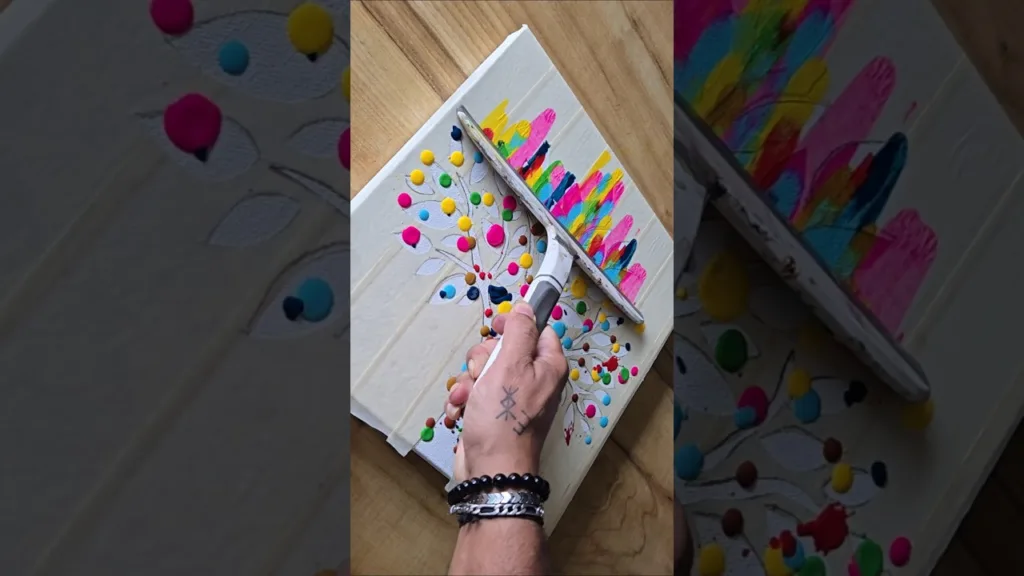 Easy art in seconds using Masking Tape #easyart #art #diy #shorts 1 Easy art in seconds using Masking Tape #easyart #art #diy #shorts