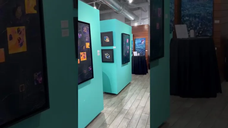 Here’s a tour of my new art exhibition with Iris Scott at Adelman Fine Art 💚 #artgallery #art