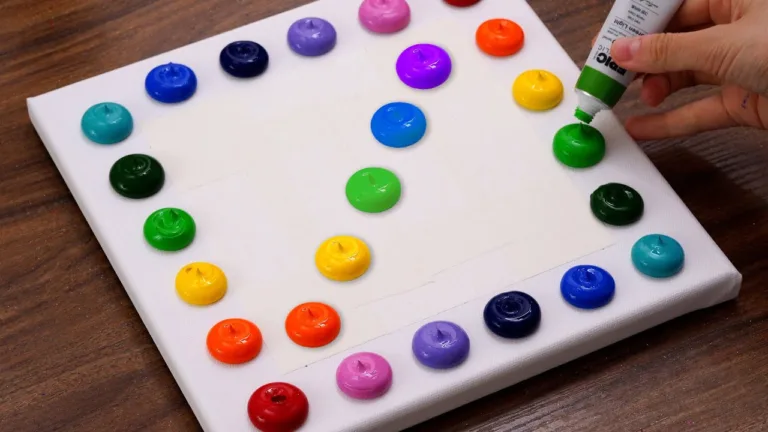 How To Paint a Lake Falling Out Of The Frame｜Painting For Beginners (1437)｜Oddly Satisfying