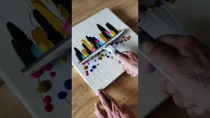 Just a swipe and done 🎨✍️💫 #acrylicpainting #shorts #youtubeshorts