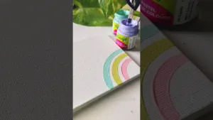 Paint with me 🎨🖌️ Abstract mini canvas painting ✨✨ #art #shorts #colors #drawing #pastel