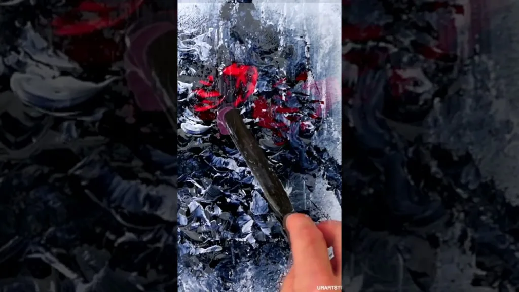 Step by Step Abstract Painting Techniques Roses Oval Brush Art #painting #art #acrylicpainting