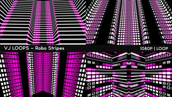 VJ Loops - Robo Stripes