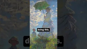 Was Monet's Famous Woman with a Parasol Painting REALLY Finished? #artist #art #painting #arthistory
