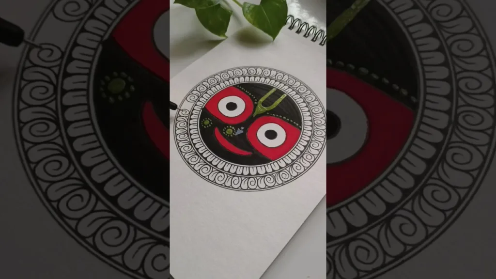 jaganath ji mandala art 😮💮🖌🙏🏻 #shorts #art #mandala #drawing #painting #artist