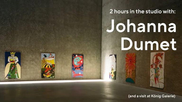 2 hours in the studio with: Johanna Dumet (and a visit at König Galerie)
