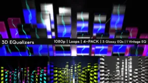 3D Equalizers 4-Pack HD Animations