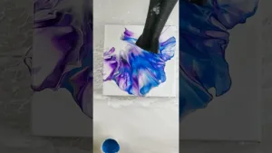 Blue, Purple and Gold Dutch Pour - Acrylic Pouring