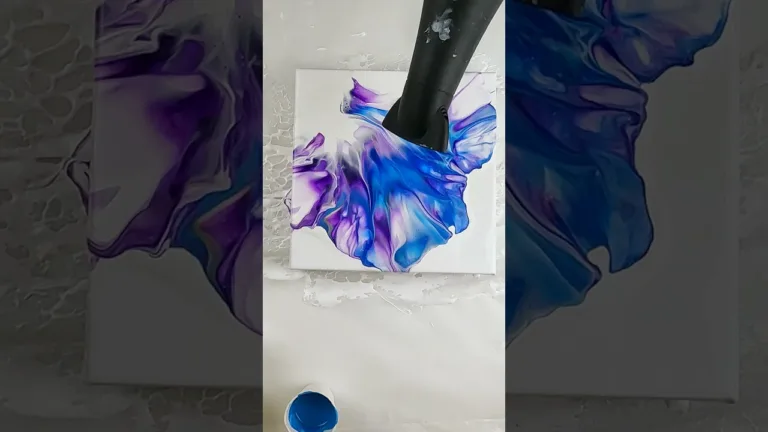 Blue, Purple and Gold Dutch Pour - Acrylic Pouring 1 Blue, Purple and Gold Dutch Pour - Acrylic Pouring
