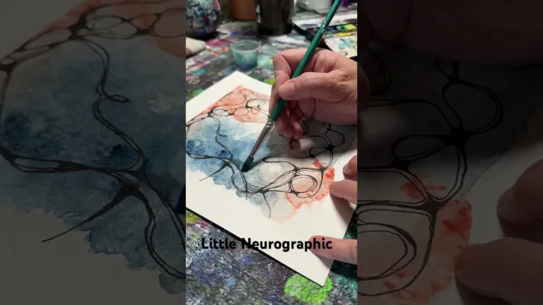 Chaos and Moondust #contemporaryart #neurographic #art #Artist #watercolor #neurographicart #arts