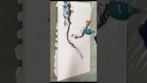 Dutch Pour Acrylic Painting with Hair Dryer | Abstract Art & Stunning Pearl Cells. No Silicone.