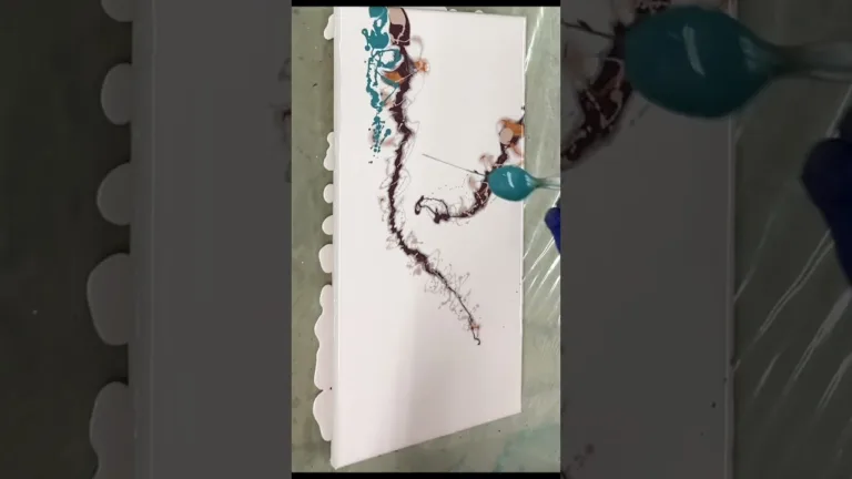 Dutch Pour Acrylic Painting with Hair Dryer | Abstract Art & Stunning Pearl Cells. No Silicone.