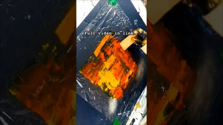 Painting Abstract Art with PLASTIC WRAP #paintingideas #acrylicpainting #abstractart