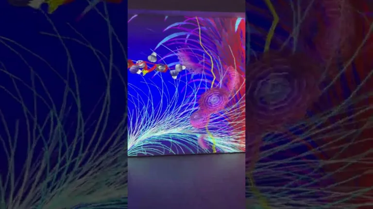 Saatchi Gallery. Miguel Chevalier 'Extra Natural' Virtual Garden. Flowers Art Exhibition. Kings Road