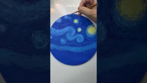 Starry night painting / Acrylic painting tutorial for beginners