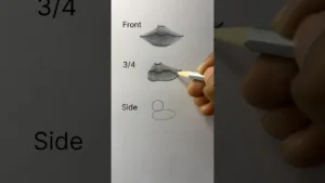 The art of lips - 3 views. #art #drawing #sketch #shorts