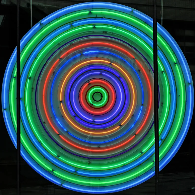 multi-coloured neon circles