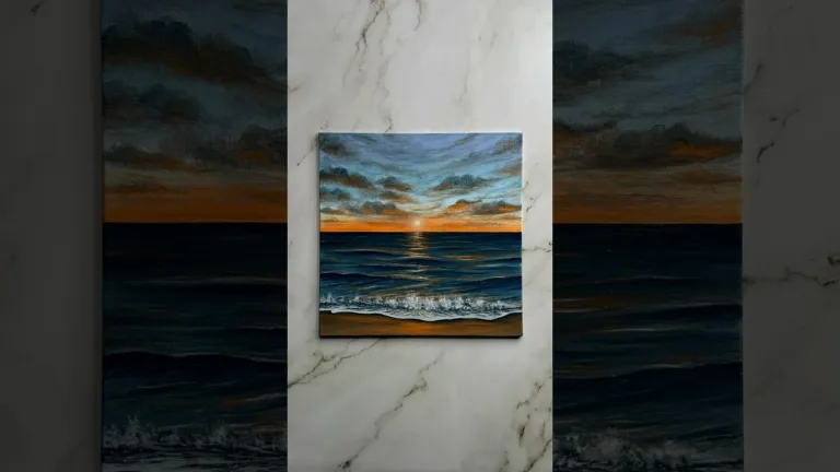 ocean sunset 🌅🧡🌊 #art #painting #seascape #artist #shorts 2 ocean sunset 🌅🧡🌊 #art #painting #seascape #artist #shorts