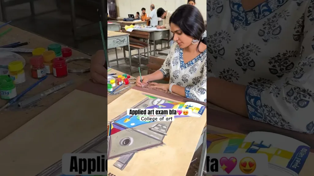 Bfa applied art college of art exam😍😍🌸#shortsfeed #artist #music