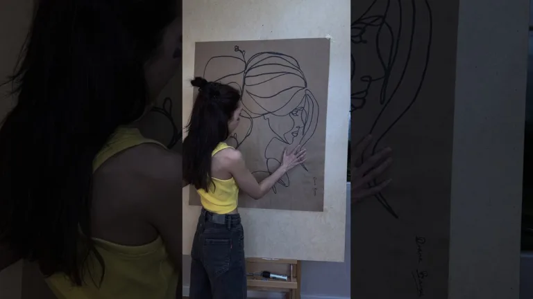 Easy one line sketch, almost one line😬 #drawing #artist #draw #art