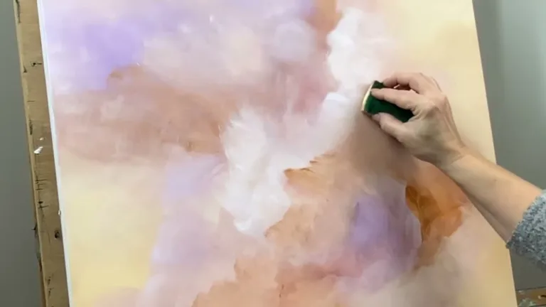 Ethereal, Light and Airy Sponge Painting Tutorial ~ Abstract Art #392