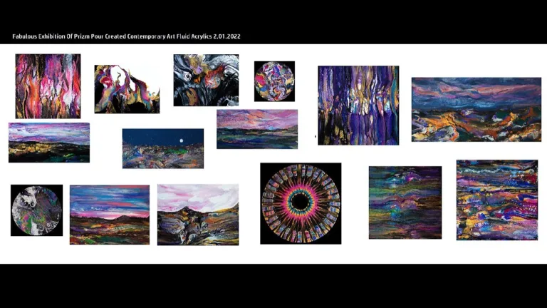 Fabulous Exhibition Of Prizm Pour Created Contemporary Art Fluid Acrylics 2.01.2022