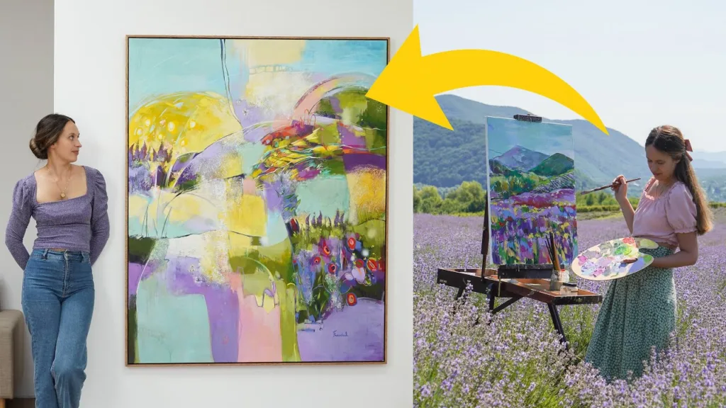 How I Turn Landscapes Into Abstract Paintings (Lavender Fields Edition)