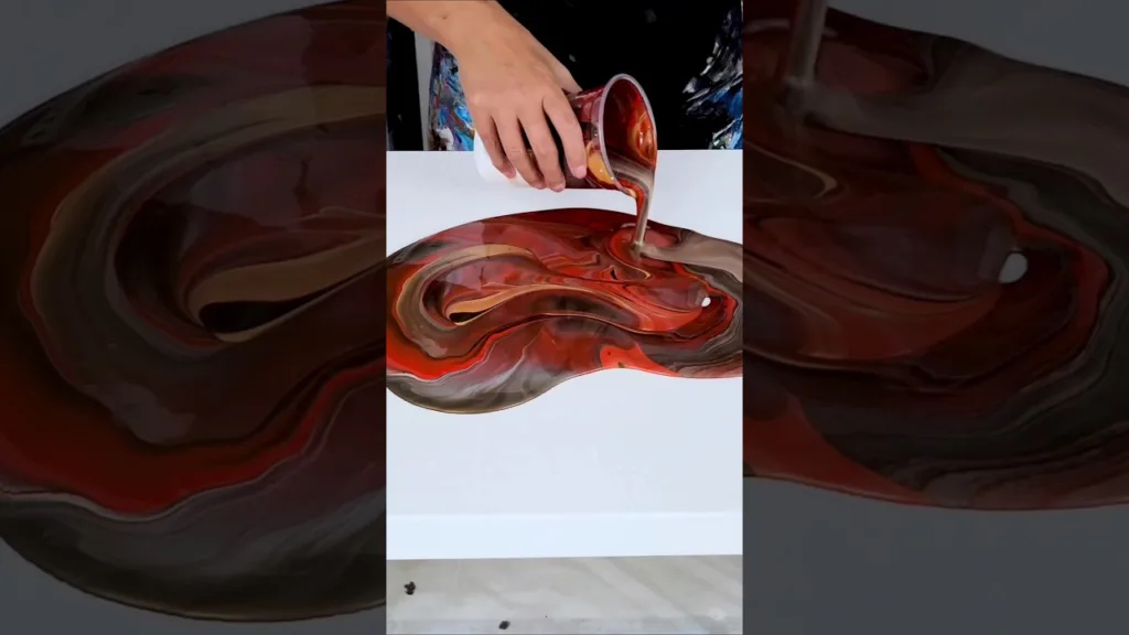 Paint and Water Only with a Splash of Red! #shorts