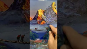 Palette knife bob Ross style painting #art #painting #bobross