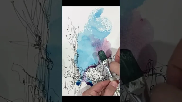 The rhythm of the watercolour wash! #lineandwash #neilwhitehead #painting #sketch #contemporaryart