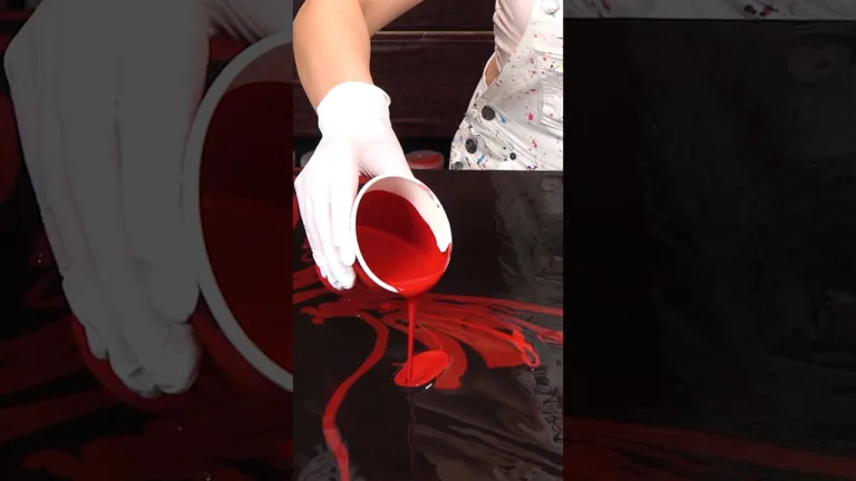 This Red Flow Is Fire on Canvas 🔥 #shorts #art