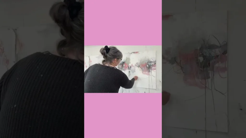 Watch me paint! 3 Abstract paintings from start to finish