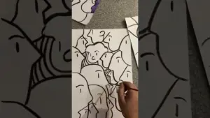 🔥 Abstract Face Art — Chaos Becoming Beautiful #art #ytshorts #ytviral