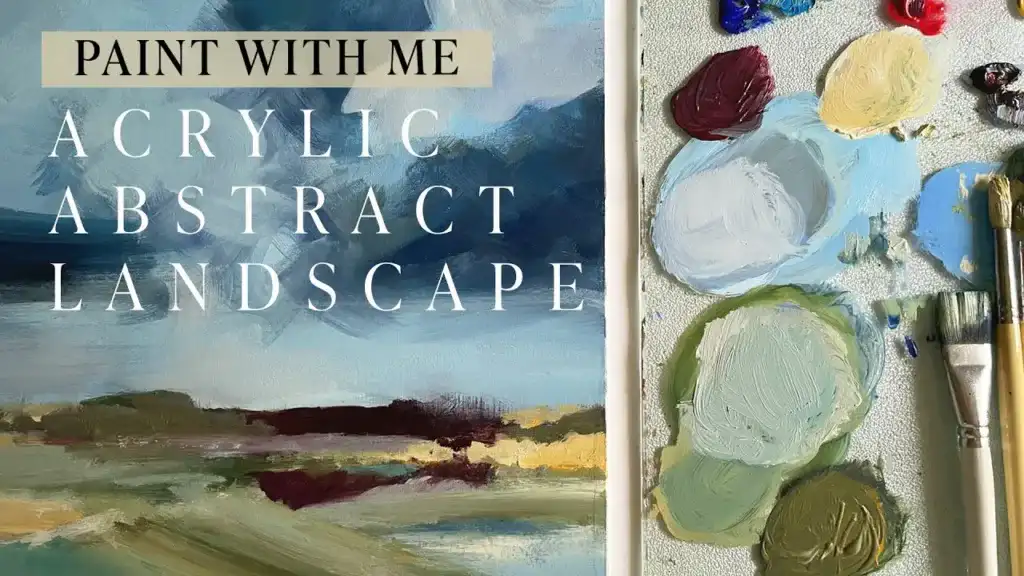 Acrylic Abstract Landscape Painting on Board - Paint With Me 55 Acrylic Abstract Landscape Painting on Board - Paint With Me