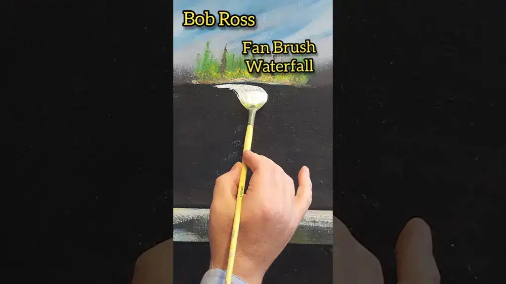 Bob Ross Fan Brush Waterfall So pretty #bobross #shorts