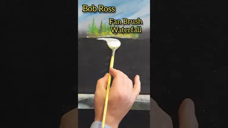 Bob Ross Fan Brush Waterfall So pretty #bobross #shorts 2 Bob Ross Fan Brush Waterfall So pretty #bobross #shorts