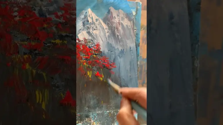 Bob Ross was GREAT! Learning bob Ross painting techniques #painting #bobross