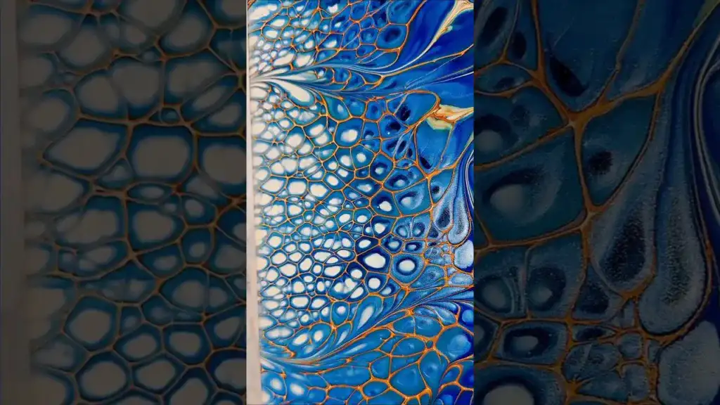 Copper-laced cells 🩵🤎💙 #abstractart #fluidart #cellactivator #acrylicpouring 43 Copper-laced cells 🩵🤎💙 #abstractart #fluidart #cellactivator #acrylicpouring