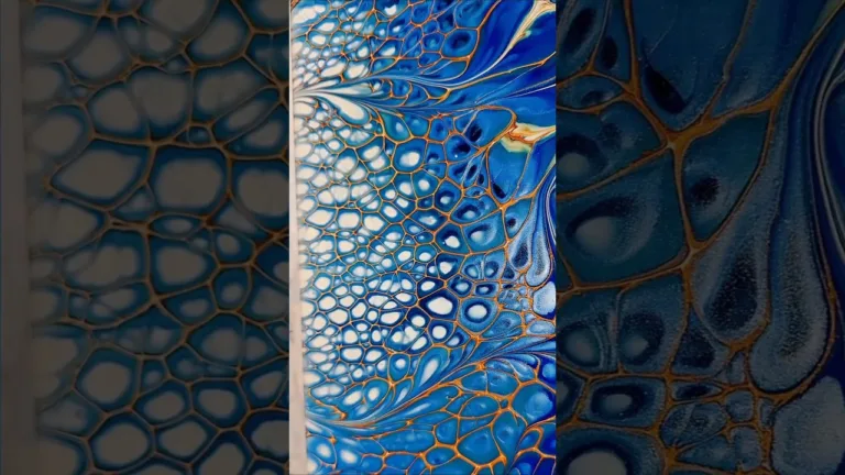 Copper-laced cells 🩵🤎💙 #abstractart #fluidart #cellactivator #acrylicpouring