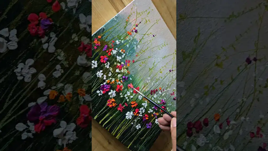 Easy Flower Painting #acrylicpainting #art #shorts
